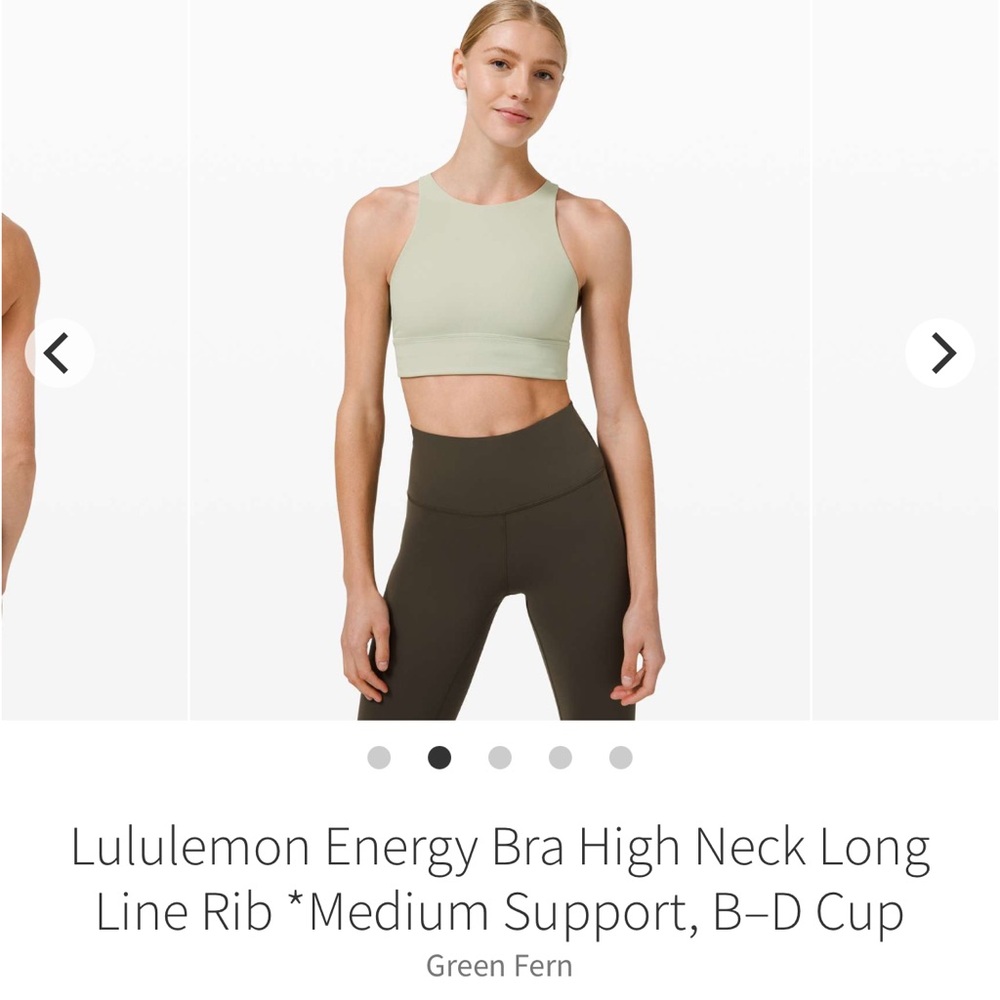 Lululemon Energy Bra High-Neck Longline bra size 10